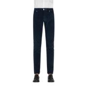 Fluweel Corduroy Slim Fit Jeans - Marineblauw Tramarossa , Blue , Here...