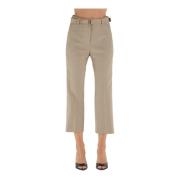 Cropped Trousers Sacai , Beige , Dames