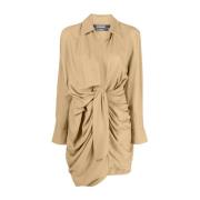 Beige Bahia Jurk Jacquemus , Beige , Dames