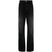 Zwarte Straight Jeans Amiri , Black , Heren