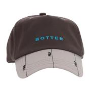 Grijze Katoenen Baseballpet met Logo Borduursel Botter , Gray , Heren