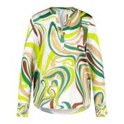 Zijden blouse met abstract patroon Herzen's Angelegenheit , Green , Da...