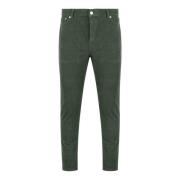 Slim Fit Corduroy Broek Department Five , Green , Heren