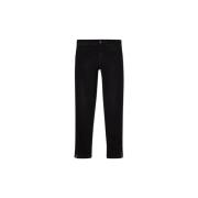 Nieuwe Stijlvolle Spacchetto Jeans met Logo Liu Jo , Black , Dames