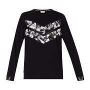 Dames sweatshirt met patrooninzet Liu Jo , Black , Dames