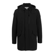 Lange Heren Softshell Donsjas Woolrich , Black , Heren