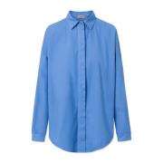 Shelby Shirt in Garment Dyed Poplin Rue De Tokyo , Blue , Dames