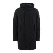 Middelgrote Heren Parka met Afneembare Capuchon Peuterey , Green , Her...