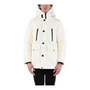 Arctic Parka met Verborgen Dubbele Rits Woolrich , White , Heren