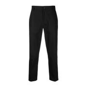 Zwarte broek met geborduurd logo Maison Kitsuné , Black , Heren