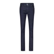 Slim-Fit Zip Jeans Tramarossa , Blue , Heren