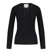 Billie Kasjmier Vetersluiting Pullover Kujten , Black , Dames