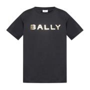 T-shirt met logo Bally , Black , Heren