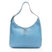 Pre-owned Leather shoulder-bags Hermès Vintage , Blue , Dames