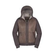 Hybride Fleece Bomberjack Moorer , Brown , Heren