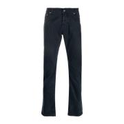 Blauwe Sjaal-Detail Straight-Leg Jeans Jacob Cohën , Blue , Heren