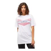 Witte Oversized T-shirt met Voorkant Print Custo Barcelona , White , D...