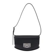 Swing Leren Tas Durazzi Milano , Black , Dames