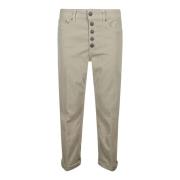 Koons Juweelknoop Enkellange Broek Dondup , Beige , Dames