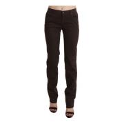 Bruine Slim-Fit Katoenen Skinny Jeans Ermanno Scervino , Brown , Dames