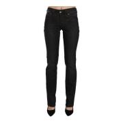 Slim Fit Corduroy Denim Broek John Galliano , Black , Dames