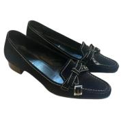 Pre-owned Suede flats Prada Vintage , Black , Dames