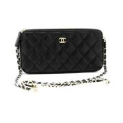 Pre-owned Leather chanel-bags Chanel Vintage , Black , Dames