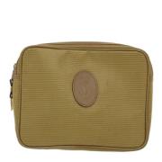 Pre-owned Leather clutches Yves Saint Laurent Vintage , Beige , Dames