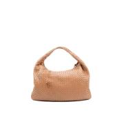 Tweedehands Bruin Leren Bottega Veneta Hobo Tas Bottega Veneta Vintage...