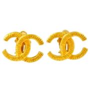 Tweedehands Goud geelgouden Chanel oorbellen Chanel Vintage , Yellow ,...
