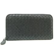 Tweedehands Zwarte Leren Portemonnee Bottega Veneta Vintage , Black , ...