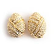 Pre-owned Yellow Gold earrings Dior Vintage , Yellow , Dames