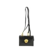 Pre-owned Leather shoulder-bags Versace Pre-owned , Black , Dames