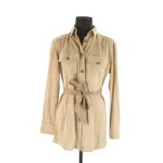 Pre-owned Leather outerwear Ralph Lauren Pre-owned , Beige , Dames