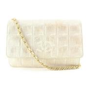 Beige Leren Schoudertas Chanel Vintage , Beige , Unisex