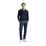 Gebreide kleding met V-hals Fay , Blue , Heren