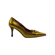 Pre-owned Leather heels Gucci Vintage , Yellow , Dames