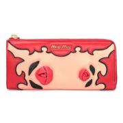 Pre-owned Leather wallets Miu Miu Pre-owned , Red , Unisex