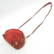 Pre-owned Suede shoulder-bags Burberry Vintage , Red , Dames