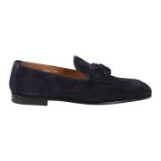 Stijlvolle Tel Loafers in Blauw/Zwart Doucal's , Blue , Heren