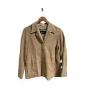 Pre-owned Suede outerwear Versace Pre-owned , Beige , Dames
