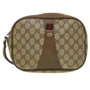 Pre-owned Canvas clutches Gucci Vintage , Beige , Dames