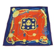 Pre-owned Silk scarves Celine Vintage , Blue , Dames