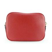 Rode Stoffen Crossbody Tas Gucci Vintage , Red , Dames