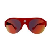 Pre-owned Fabric sunglasses Moncler Pre-owned , Red , Dames