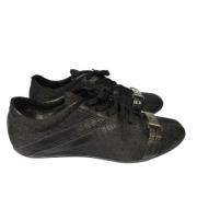 Pre-owned Leather sneakers Dior Vintage , Black , Dames