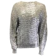 Zilver Metallic Pailletten Lange Mouw Top Isabel Marant Pre-owned , Gr...