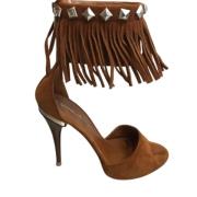 Pre-owned Suede heels Gianvito Rossi Pre-owned , Brown , Dames