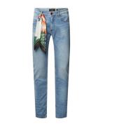 Harris Slim-Fit Jeans: Stijlvol en Comfortabel Mason's , Blue , Heren