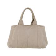 Pre-owned Canvas handbags Prada Vintage , White , Dames